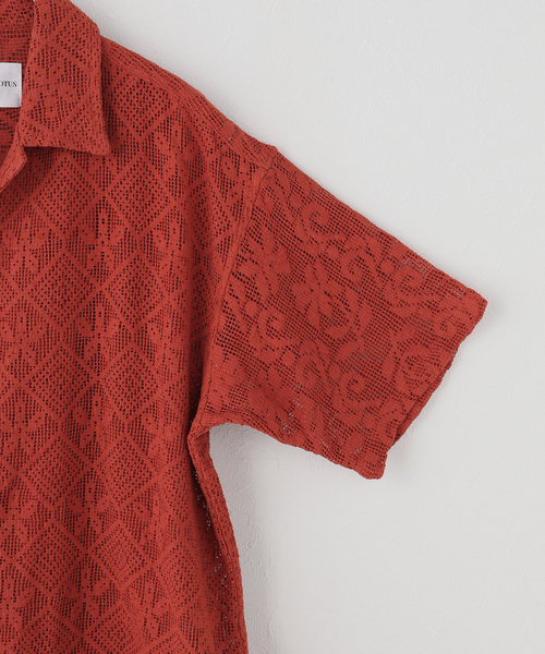 JOURNAL STANDARD relume(ジャーナルスタンダード レリューム)の「【Lords of Lotus / ローズオブロータス】 LACE SHIRTS(シャツ/ブラウス・レディース・ホワイト×ホワイト/オレンジ・MEDIUM)」の6枚目の写真