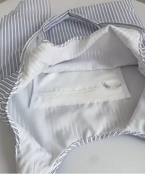 ammy.(エイミードット)の「【 ammy. / エイミードット 】 ストライプ ビッグ ショルダーバッグ(ショルダーバッグ・レディース・ホワイト×ブルー/ブルー/ブラック・FREE)」の19枚目の写真