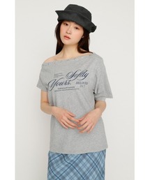 ONE SHOULDER PRINT TOPS ワンショルダープリントトップス 夏服