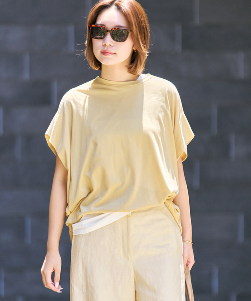 plage(プラージュ)の「JOHNBULL / ジョンブル 別注 ノースリーブ TEE(Tシャツ/カットソー・レディース・ブラウン系その他/ホワイト/ナチュラル/スカイブルー・FREE)」の7枚目の写真