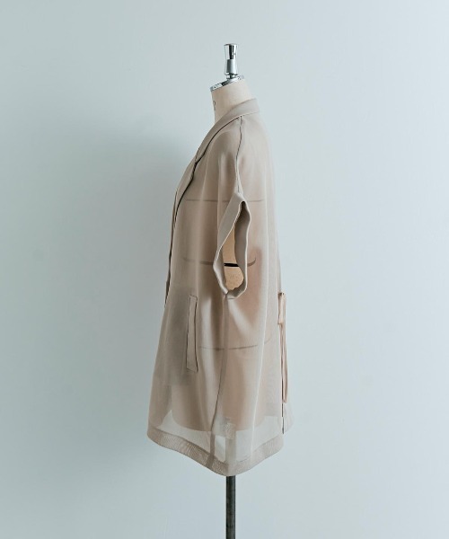 W:Huku（フーク）の「【W:Huku / エアリーメッシュ】軽量 冷涼 テーラード サマージャケット / Airy Mesh Tailored Jacket（テーラードジャケット・レディース・ベージュ/ブラック/ブラウン・FREE）」の22枚目の写真