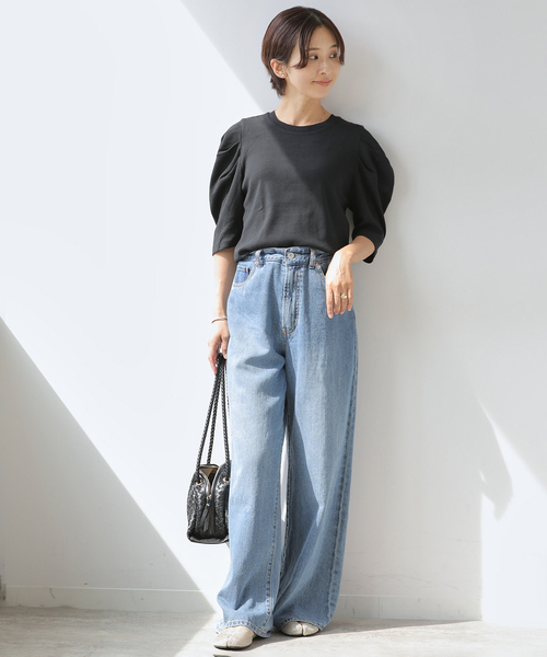 JOURNAL STANDARD relume（ジャーナルスタンダード　レリューム）の「《WEB限定追加4》スリーブコンシャスプルオーバー（Tシャツ/カットソー・レディース・ブラック/ホワイト/ホワイト系その他・FREE）」の4枚目の写真