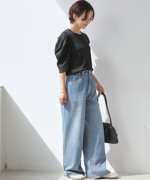JOURNAL STANDARD relume（ジャーナルスタンダード　レリューム）の「《WEB限定追加4》スリーブコンシャスプルオーバー（Tシャツ/カットソー・レディース・ブラック/ホワイト/ホワイト系その他・FREE）」の5枚目の写真