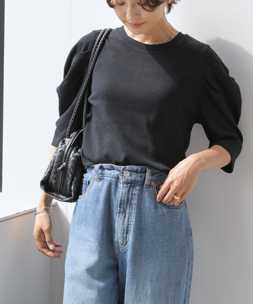 JOURNAL STANDARD relume（ジャーナルスタンダード　レリューム）の「《WEB限定追加4》スリーブコンシャスプルオーバー（Tシャツ/カットソー・レディース・ブラック/ホワイト/ホワイト系その他・FREE）」の8枚目の写真