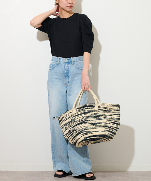 JOURNAL STANDARD relume（ジャーナルスタンダード　レリューム）の「《WEB限定追加4》スリーブコンシャスプルオーバー（Tシャツ/カットソー・レディース・ブラック/ホワイト/ホワイト系その他・FREE）」の12枚目の写真