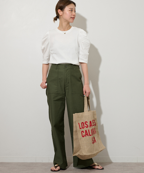 JOURNAL STANDARD relume（ジャーナルスタンダード　レリューム）の「《WEB限定追加4》スリーブコンシャスプルオーバー（Tシャツ/カットソー・レディース・ブラック/ホワイト/ホワイト系その他・FREE）」の18枚目の写真