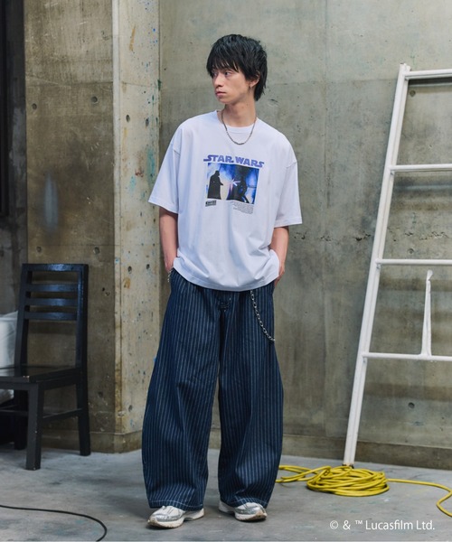 STAR WARS(スターウォーズ)の「STAR WARS Photo Tee / スター・ウォーズ フォトT(Tシャツ/カットソー・メンズ・ブラック/ホワイト/チャコールグレー・M/L)」の13枚目の写真