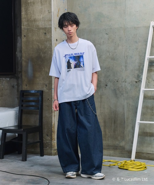 STAR WARS(スターウォーズ)の「STAR WARS Photo Tee / スター・ウォーズ フォトT(Tシャツ/カットソー・メンズ・ブラック/ホワイト/チャコールグレー・M/L)」の12枚目の写真
