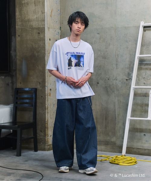 STAR WARS(スターウォーズ)の「STAR WARS Photo Tee / スター・ウォーズ フォトT(Tシャツ/カットソー・メンズ・ブラック/ホワイト/チャコールグレー・M/L)」の11枚目の写真