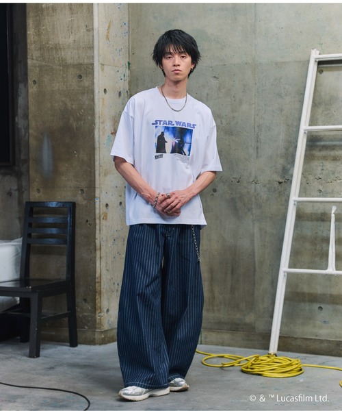STAR WARS(スターウォーズ)の「STAR WARS Photo Tee / スター・ウォーズ フォトT(Tシャツ/カットソー・メンズ・ブラック/ホワイト/チャコールグレー・M/L)」の10枚目の写真
