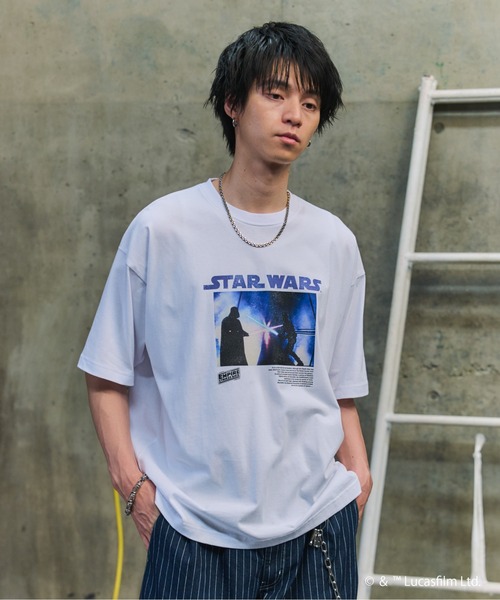 STAR WARS(スターウォーズ)の「STAR WARS Photo Tee / スター・ウォーズ フォトT(Tシャツ/カットソー・メンズ・ブラック/ホワイト/チャコールグレー・M/L)」の17枚目の写真