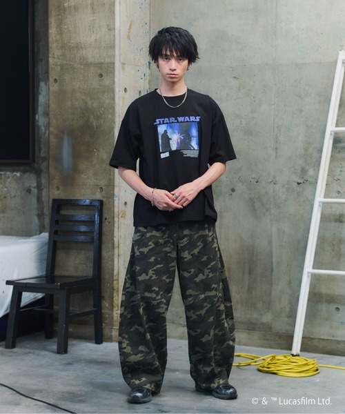 STAR WARS(スターウォーズ)の「STAR WARS Photo Tee / スター・ウォーズ フォトT(Tシャツ/カットソー・メンズ・ブラック/ホワイト/チャコールグレー・M/L)」の20枚目の写真