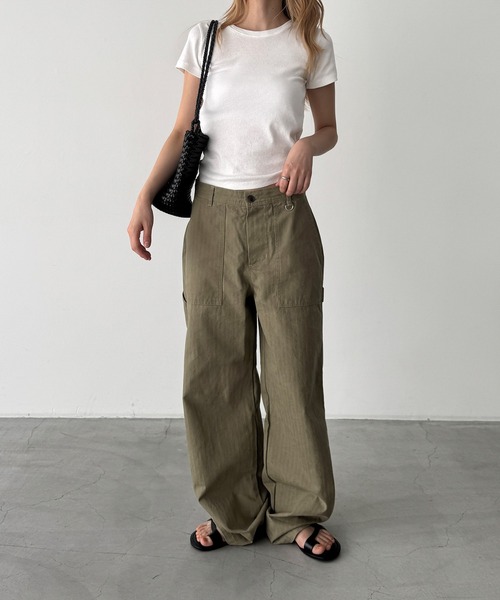 CANAL JEAN(キャナルジーン)の「El mar BASICコンパクトTシャツ(Tシャツ/カットソー・レディース・ホワイト/ネイビー/ピンク/イエロー/ブラウン・ONE SIZE)」の8枚目の写真