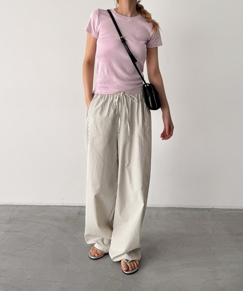 CANAL JEAN(キャナルジーン)の「El mar BASICコンパクトTシャツ(Tシャツ/カットソー・レディース・ホワイト/ネイビー/ピンク/イエロー/ブラウン・ONE SIZE)」の17枚目の写真