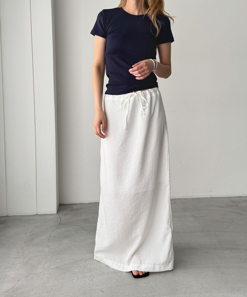 CANAL JEAN(キャナルジーン)の「El mar BASICコンパクトTシャツ(Tシャツ/カットソー・レディース・ホワイト/ネイビー/ピンク/イエロー/ブラウン・ONE SIZE)」の10枚目の写真