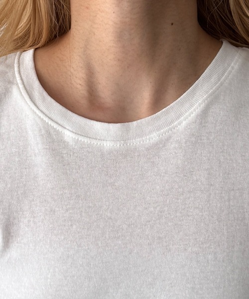 CANAL JEAN(キャナルジーン)の「El mar BASICコンパクトTシャツ(Tシャツ/カットソー・レディース・ホワイト/ネイビー/ピンク/イエロー/ブラウン・ONE SIZE)」の21枚目の写真