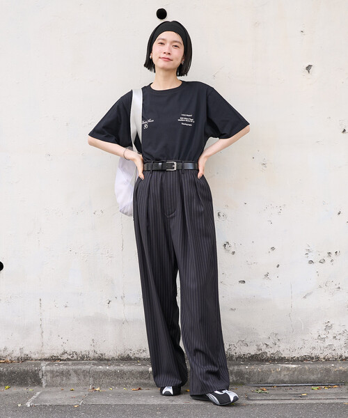 FREAK'S STORE（フリークスストア）の「【FREAK'S STORE/フリークスストア タック スラックス/ワイドパンツ（スラックス・レディース・ライトグレー/その他1/ブラック・MEDIUM/SMALL）」の14枚目の写真