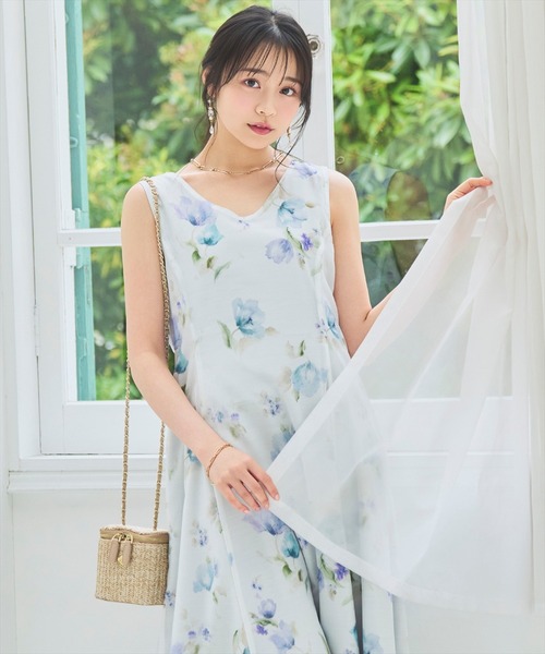 ワンピース（ホワイト/白色系・花柄・ボタニカル柄）ファッション通販