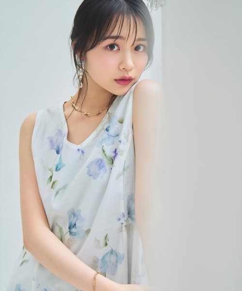 WILLSELECTION(ウィルセレクション)の「ウォーターフラワープリントリバーシブルワンピース(ワンピース・レディース・ピンク/ホワイト・FREE)」の16枚目の写真