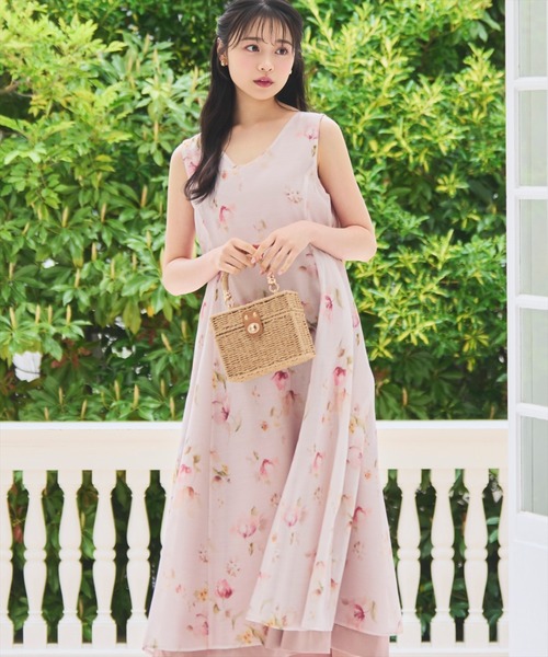 WILLSELECTION(ウィルセレクション)の「ウォーターフラワープリントリバーシブルワンピース(ワンピース・レディース・ピンク/ホワイト・FREE)」の21枚目の写真
