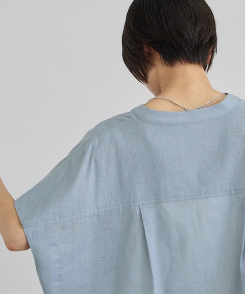 SALON adam et rope'(サロン アダム エ ロペ)の「【WEB限定】ドロストヘムフレンチスリーブシャツ(シャツ/ブラウス・レディース・ホワイト/ベージュ/サックスブルー・FREE)」の18枚目の写真