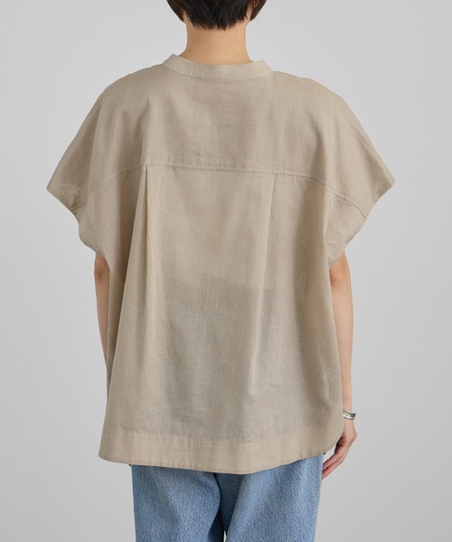 SALON adam et rope'(サロン アダム エ ロペ)の「【WEB限定】ドロストヘムフレンチスリーブシャツ(シャツ/ブラウス・レディース・ホワイト/ベージュ/サックスブルー・FREE)」の22枚目の写真