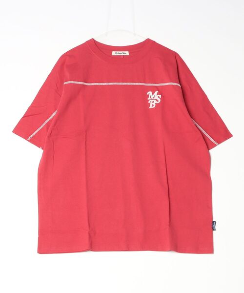 My sugar Babe（マイシュガーベイブ）の「back print Baseball Tee（Tシャツ/カットソー・メンズ・ホワイト/レッド/サンドベージュ/ネイビー・L/M/XL）」の4枚目の写真