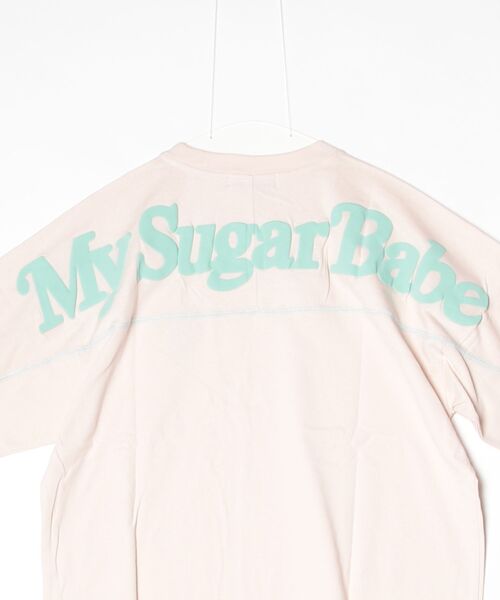My sugar Babe（マイシュガーベイブ）の「back print Baseball Tee（Tシャツ/カットソー・メンズ・ホワイト/レッド/サンドベージュ/ネイビー・L/M/XL）」の6枚目の写真