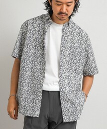 NOLLEY’S | 総柄プリント ボタンダウン半袖シャツ リラックスシルエット 26SS(シャツ/ブラウス)