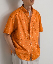 NOLLEY’S | 総柄プリント ボタンダウン半袖シャツ リラックスシルエット 26SS(シャツ/ブラウス)