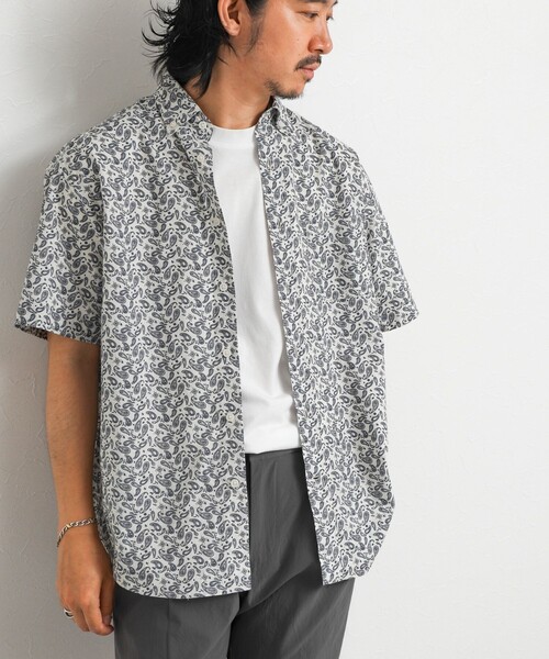 NOLLEY’S(ノーリーズ)の「総柄プリント ボタンダウン半袖シャツ リラックスシルエット 26SS(シャツ/ブラウス・メンズ・オレンジ系その他/ホワイト系その他/グリーン系その他・S/XL/L/M)」の5枚目の写真