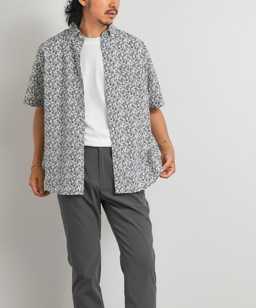 NOLLEY’S(ノーリーズ)の「総柄プリント ボタンダウン半袖シャツ リラックスシルエット 26SS(シャツ/ブラウス・メンズ・オレンジ系その他/ホワイト系その他/グリーン系その他・S/XL/L/M)」の7枚目の写真