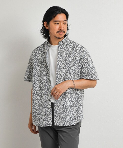 NOLLEY’S(ノーリーズ)の「総柄プリント ボタンダウン半袖シャツ リラックスシルエット 26SS(シャツ/ブラウス・メンズ・オレンジ系その他/ホワイト系その他/グリーン系その他・S/XL/L/M)」の9枚目の写真