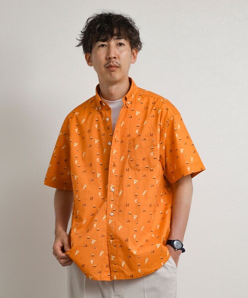 NOLLEY’S(ノーリーズ)の「総柄プリント ボタンダウン半袖シャツ リラックスシルエット 26SS(シャツ/ブラウス・メンズ・オレンジ系その他/ホワイト系その他/グリーン系その他・S/XL/L/M)」の19枚目の写真