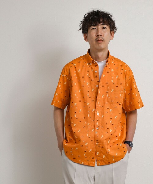 NOLLEY’S(ノーリーズ)の「総柄プリント ボタンダウン半袖シャツ リラックスシルエット 26SS(シャツ/ブラウス・メンズ・オレンジ系その他/ホワイト系その他/グリーン系その他・S/XL/L/M)」の20枚目の写真