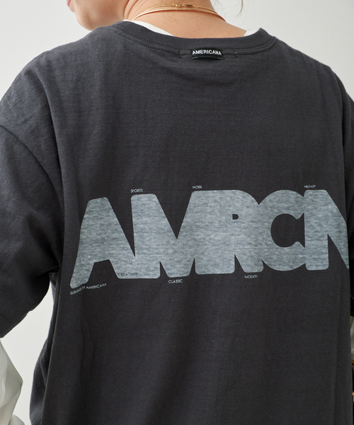 AMERICANA（アメリカーナ）の「【AMERICANA/アメリカーナ】AMRCN TEE（Tシャツ/カットソー・レディース・ブラック系その他・FREE）」の5枚目の写真