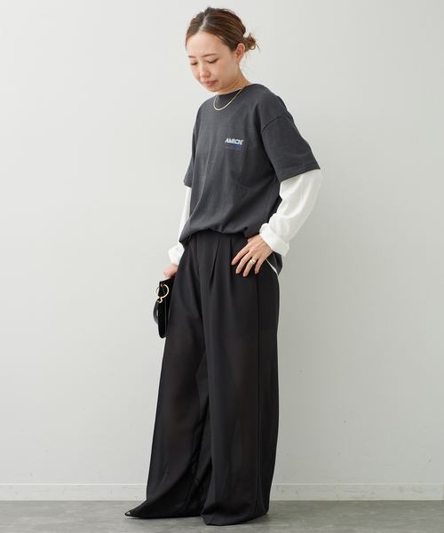 AMERICANA（アメリカーナ）の「【AMERICANA/アメリカーナ】AMRCN TEE（Tシャツ/カットソー・レディース・ブラック系その他・FREE）」の7枚目の写真