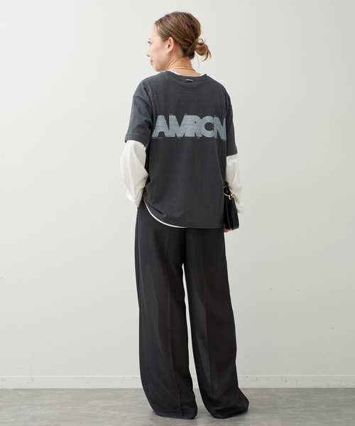 AMERICANA（アメリカーナ）の「【AMERICANA/アメリカーナ】AMRCN TEE（Tシャツ/カットソー・レディース・ブラック系その他・FREE）」の8枚目の写真
