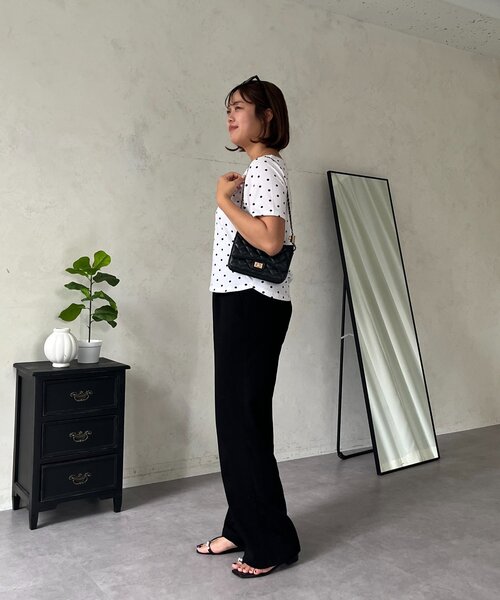 prose verse（プロズヴェール）の「【SAPON】スクエアUネックドットTシャツ（Tシャツ/カットソー・レディース・アイボリー・X-LARGE/LARGE/MEDIUM）」の14枚目の写真