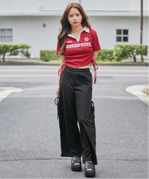 GORGE(ゴージ)の「《サイドレースアップ》裏毛ワイドパンツ/カジュアル×ストリート/春夏/全2色(その他パンツ・レディース・グレー/ブラック・F)」の13枚目の写真