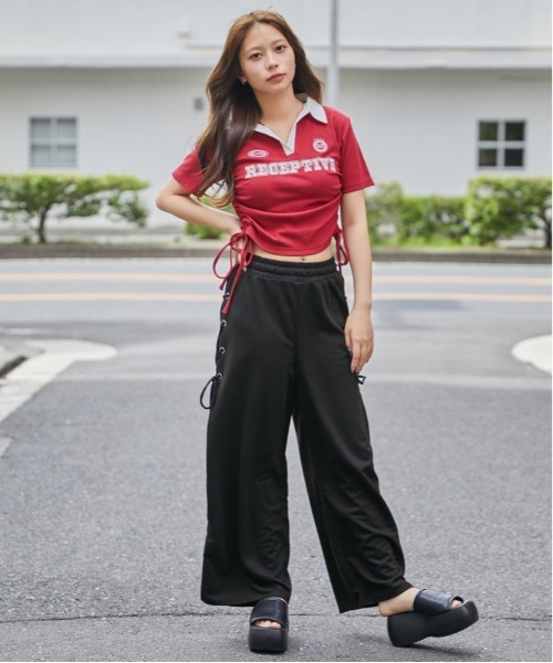 GORGE(ゴージ)の「《サイドレースアップ》裏毛ワイドパンツ/カジュアル×ストリート/春夏/全2色(その他パンツ・レディース・グレー/ブラック・F)」の14枚目の写真