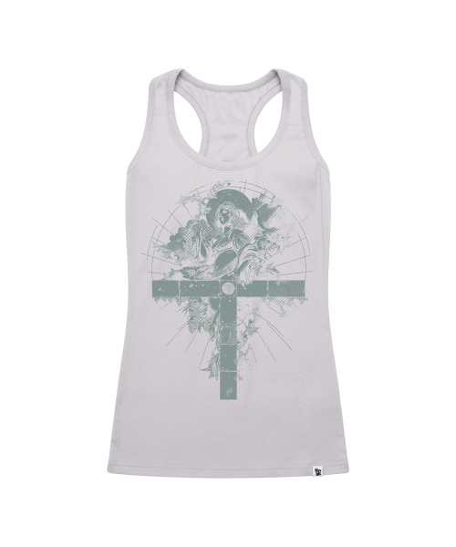 GRAVER（グレーバー）の「[サン]SAINT ソリッドマンゴーノースリーブ_2カラー（Tシャツ/カットソー・レディース・ライトグレー/ブラック・ONE SIZE）」の10枚目の写真