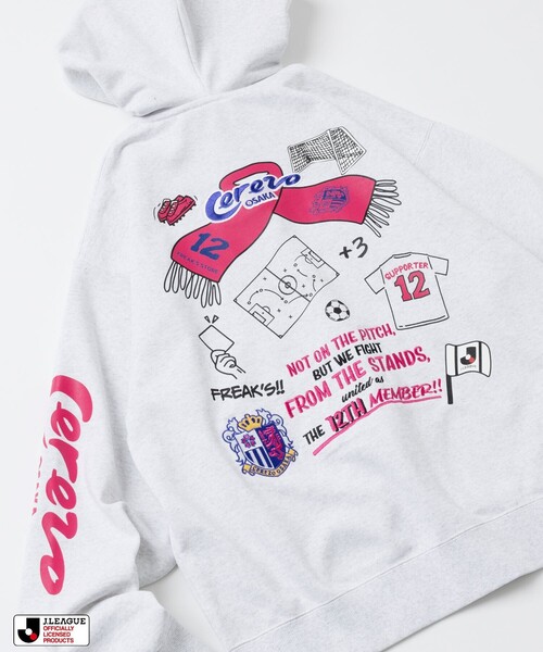 J.LEAGUE×FREAK'S STORE ZIPHOODIE J.LEAGUE × FREAK'S STORE 別注SUPPORTERS ZIP HOODIE【セレッソ大阪