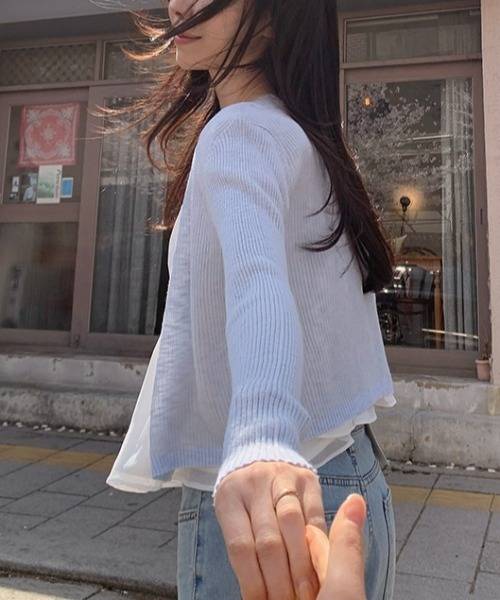 FACTOTUM(ファクトタム)の「フリルブラウス(シャツ/ブラウス・レディース・ブラック/ホワイト・FREE)」の7枚目の写真