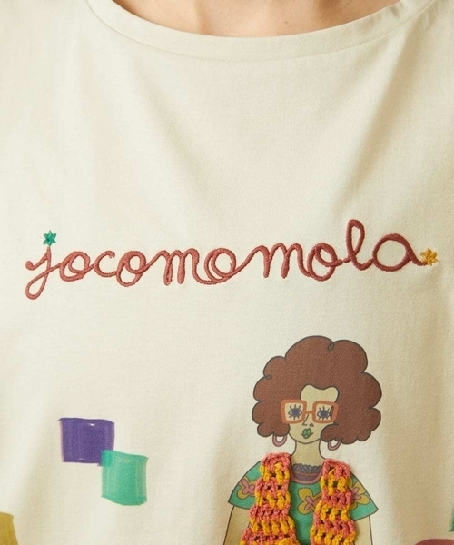 Jocomomola(ホコモモラ)の「【接触冷感】Amigo ガールプリントTシャツ(Tシャツ/カットソー・レディース・ネイビー/クリーム・40)」の9枚目の写真