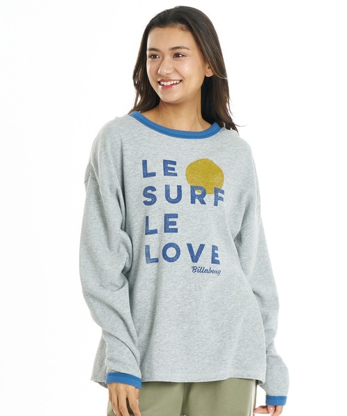 BILLABONG(ビラボン)の「BILLABONG/ビラボン 長袖 Tシャツ ロンT 調温機能 LE SURF LE LOVE LS TEE BG014058(Tシャツ/カットソー・レディース・イエロー/グレー/アイボリー・M)」の8枚目の写真