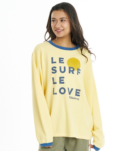 BILLABONG(ビラボン)の「BILLABONG/ビラボン 長袖 Tシャツ ロンT 調温機能 LE SURF LE LOVE LS TEE BG014058(Tシャツ/カットソー・レディース・イエロー/グレー/アイボリー・M)」の6枚目の写真