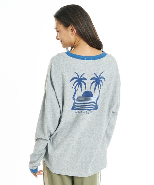 BILLABONG(ビラボン)の「BILLABONG/ビラボン 長袖 Tシャツ ロンT 調温機能 LE SURF LE LOVE LS TEE BG014058(Tシャツ/カットソー・レディース・イエロー/グレー/アイボリー・M)」の7枚目の写真