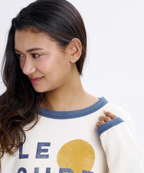 BILLABONG(ビラボン)の「BILLABONG/ビラボン 長袖 Tシャツ ロンT 調温機能 LE SURF LE LOVE LS TEE BG014058(Tシャツ/カットソー・レディース・イエロー/グレー/アイボリー・M)」の12枚目の写真
