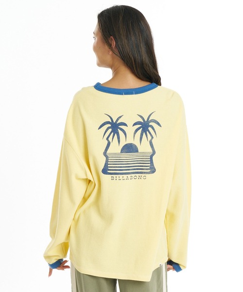 BILLABONG(ビラボン)の「BILLABONG/ビラボン 長袖 Tシャツ ロンT 調温機能 LE SURF LE LOVE LS TEE BG014058(Tシャツ/カットソー・レディース・イエロー/グレー/アイボリー・M)」の5枚目の写真